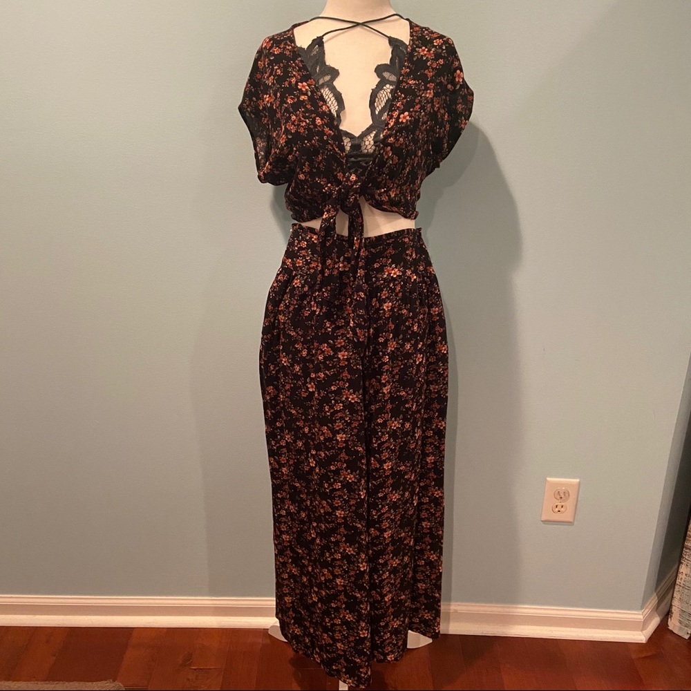 NWT American Eagle Wide Leg Crop Top Set